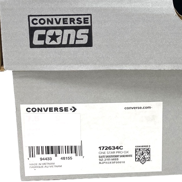 Converse CONS One Star Pro OX Low Top Canvas Gray Men’s Size Sneakers 172634C - Picture 11 of 12